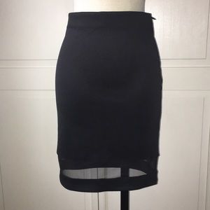 Lush Mini Skirt with Mesh Panel